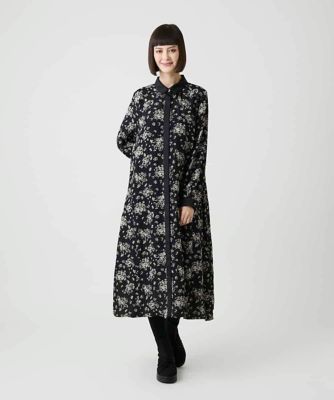 小付きフラワー柄シャツワンピース ／洗える | HIROKO BIS (Women