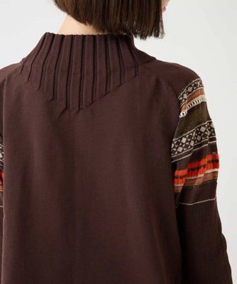 多色ボーダージャカードニットプルオーバー | HIROKO BIS (Women
