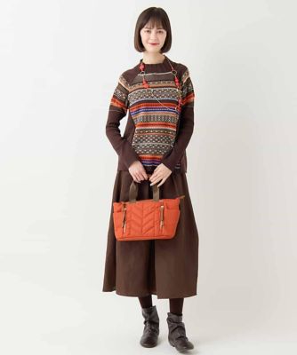 多色ボーダージャカードニットプルオーバー | HIROKO BIS (Women