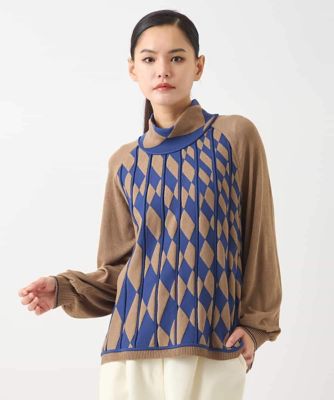 HIROKO BIS / ヒロコビス ジャカードハイネックプルオーバー ジャカードハイネックプルオーバー | HIROKO BIS (Women