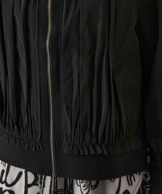 異素材ジョイントニットブルゾン | HIROKO BIS (Women)/ヒロコビス