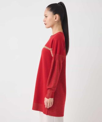 プレーティング刺繍ニットチュニック | HIROKO BIS (Women