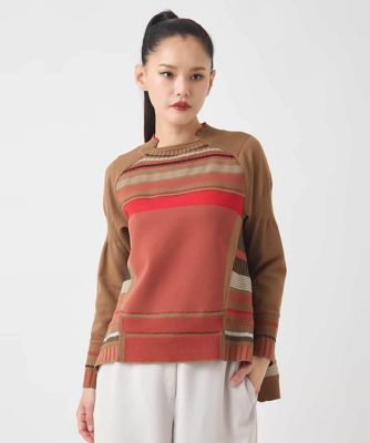 MIXボータージャカードニット | HIROKO BIS (Women)/ヒロコビス