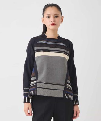 MIXボータージャカードニット | HIROKO BIS (Women)/ヒロコビス