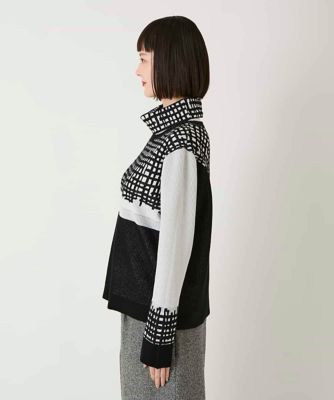 チェックアクセントタートルネックニット | HIROKO BIS (Women