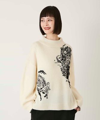 ＜HIROKO BIS (Women)＞ペイズリー刺繍ニットプルオーバー