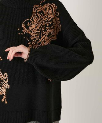 ペイズリー刺繍ニットプルオーバー | HIROKO BIS (Women)/ヒロコビス