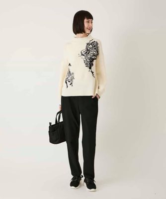 ペイズリー刺繍ニットプルオーバー | HIROKO BIS (Women)/ヒロコビス