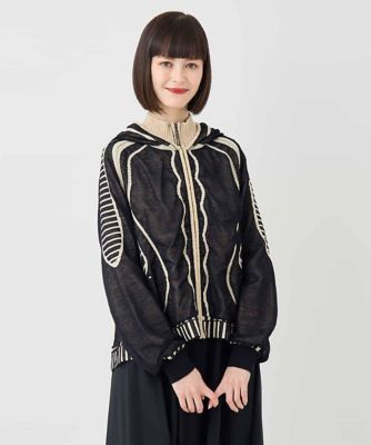 ＜HIROKO BIS (Women)＞【送料無料】ジャカードニットブルゾン