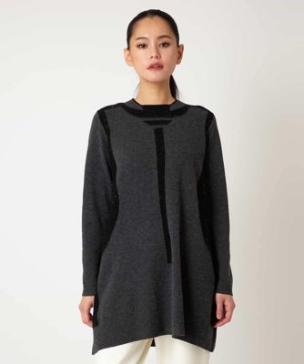 配色切り替えスパンコールニットチュニック | HIROKO BIS (Women