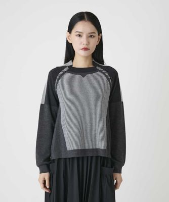 ストライプジャカードニットプルオーバー | HIROKO BIS (Women
