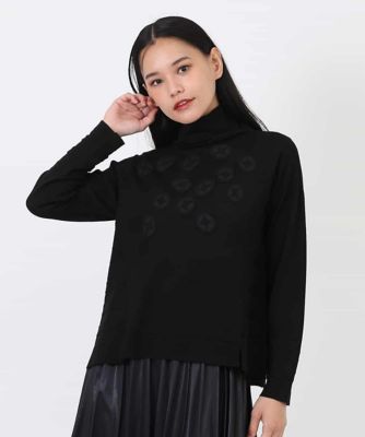 ＜HIROKO BIS (Women)＞メリノウールモチーフアクセントプルオーバー