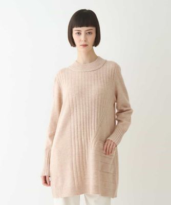 ＜HIROKO BIS (Women)＞エアヤーンアシンメトリーチュニックニット