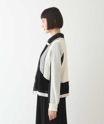 フェザーヤーンジャカードニットカーディガン | HIROKO BIS