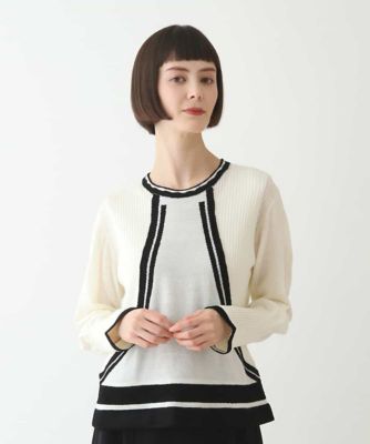 HIROKO BIS (Women)/ヒロコビス フェザーヤーンジャカードニットプルオーバー