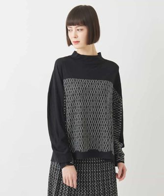 HIROKO BIS / ヒロコビス 幾何学ジャカードニットプルオーバー 幾何学ジャカードニットプルオーバー | HIROKO BIS (Women