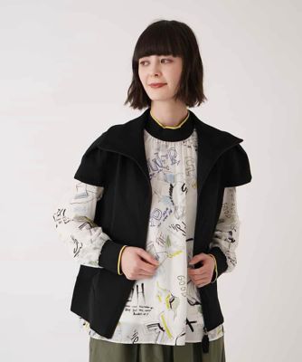 【SALE】HIROKO BIS (Women)/ヒロコビス キャップスリーブニットジレ /洗える ブラック94 トップス【三越伊勢丹/公式】