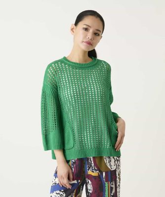 ＜HIROKO BIS (Women)＞ざっくりメッシュニットプルオーバー