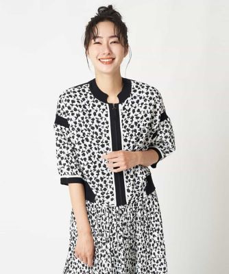 ＜HIROKO BIS (Women)＞【洗える】フラワーパターンブルゾン