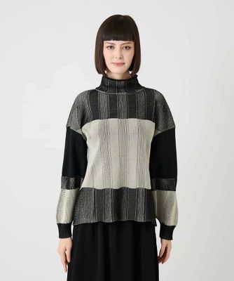 切り替え配色デザインニットプルオーバー | HIROKO BIS (Women