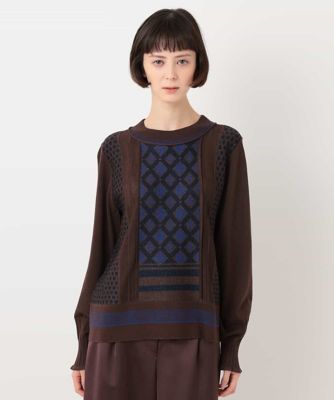 ＜HIROKO BIS (Women)＞ジャカードニットプルオーバー