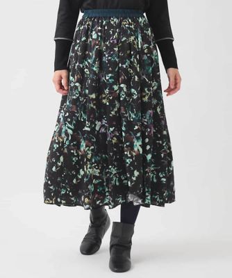 フラワージャガードゴアードスカート | BLAMINK (Women