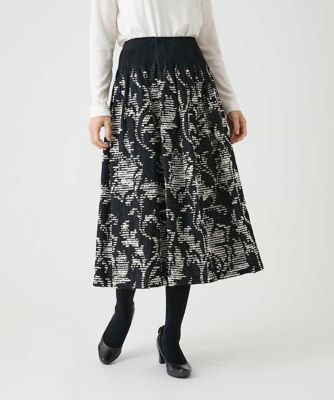 シャーリングジャカードデザインスカート | HIROKO BIS (Women