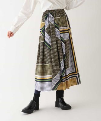 ＜HIROKO BIS (Women)＞【洗える】ジオメトリックプリントフレアスカート