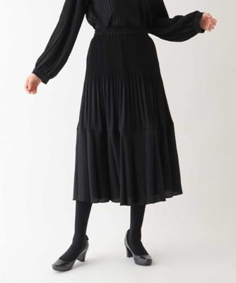 【洗える】ニュアンスプリーツスカート