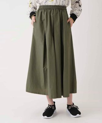 【SALE】HIROKO BIS (Women)/ヒロコビス タックボリュームスカート /洗濯機で洗える カーキ36 ロングスカート【三越伊勢丹/公式】