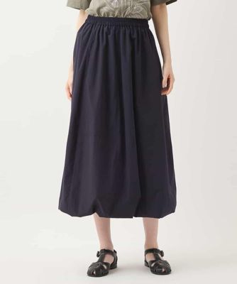【SALE】HIROKO BIS (Women)/ヒロコビス ストレッチタフタバルーンヘムスカート /洗濯機で洗える ネイビー57 ロングスカート【三越伊勢丹/公式】