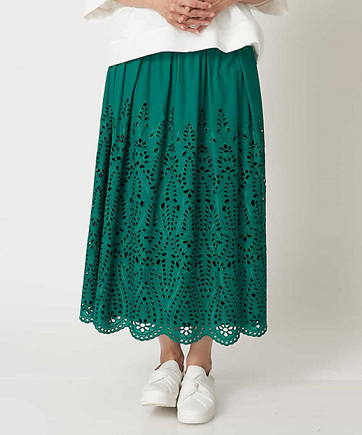 ＜三越伊勢丹/公式＞【SALE】アイレットスカート グリーン35 ロングスカート