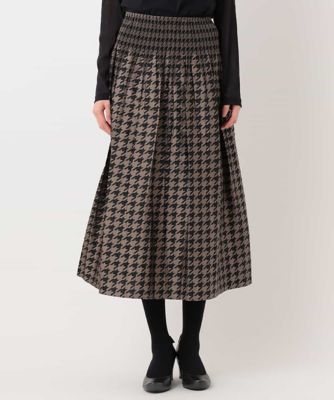＜HIROKO BIS (Women)＞千鳥柄グラデーションロングスカート