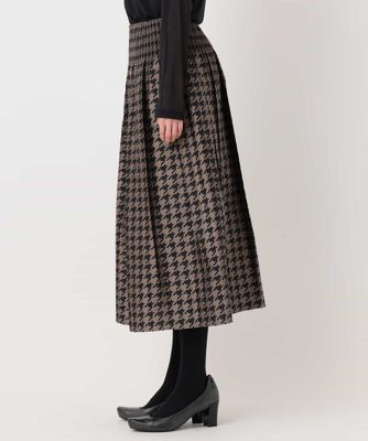 千鳥柄グラデーションロングスカート