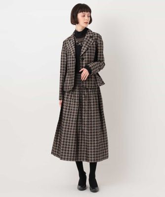 千鳥柄グラデーションロングスカート