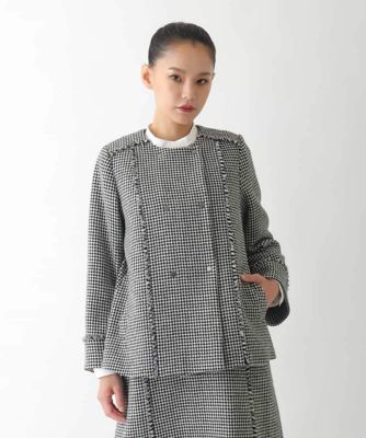＜HIROKO BIS (Women)＞千鳥チェックツイードジャケット