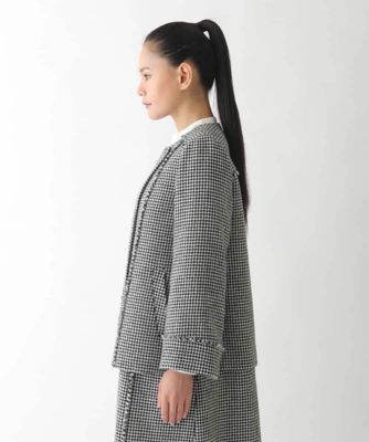 千鳥チェックツイードジャケット | HIROKO BIS (Women