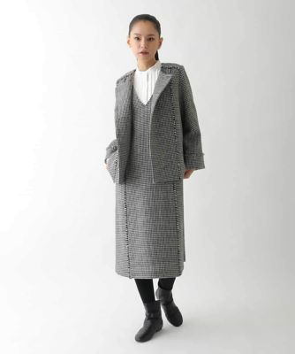 千鳥チェックツイードジャケット | HIROKO BIS (Women