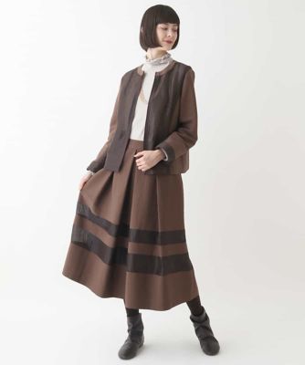 ♥️新品未使用♥️ MICALLE 異素材ドッキングデザインベストジャケット ♥️新品未使用♥️ MICALLE 異素材ドッキングデザインベストジャ