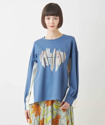 ＜HIROKO BIS (Women)＞ハートモチーフドッキングカットソー　／洗える