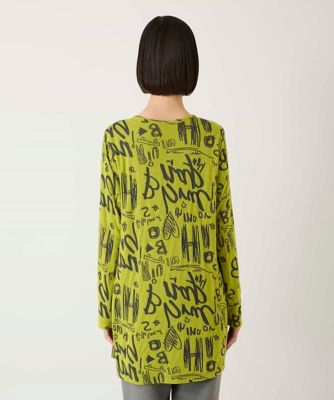アートロゴ総柄チュニックカットソー ／洗える | HIROKO BIS (Women