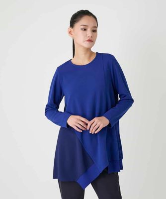 アシンメトリーヘム異素材ミックスチュニック | HIROKO BIS (Women