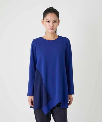 アシンメトリーヘム異素材ミックスチュニック | HIROKO BIS (Women