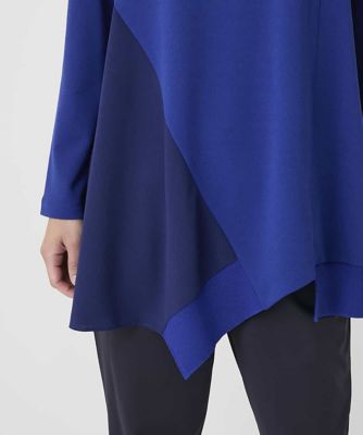 アシンメトリーヘム異素材ミックスチュニック | HIROKO BIS (Women