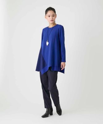 アシンメトリーヘム異素材ミックスチュニック | HIROKO BIS (Women