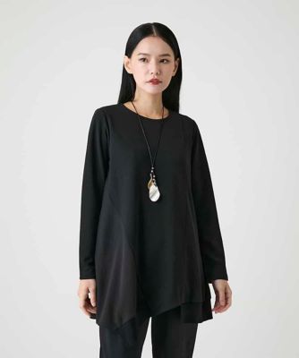 アシンメトリーヘム異素材ミックスチュニック | HIROKO BIS (Women