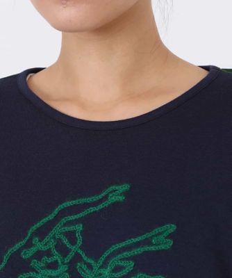 【洗える】モヘヤ刺繍デザインプルオーバー