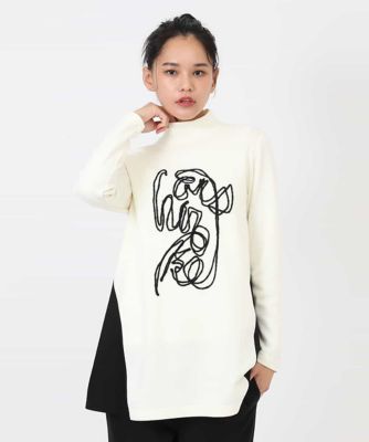 【洗える】モヘヤ刺繍デザインチュニック