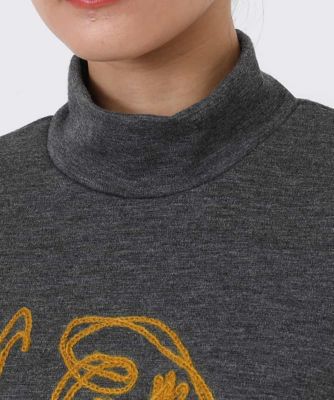 【洗える】モヘヤ刺繍デザインチュニック