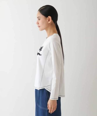 HIROKO BIS / ヒロコビス テープロゴコットンカットソー HIROKO BIS｜テープロゴコットンカットソー | Rakuten Fashion